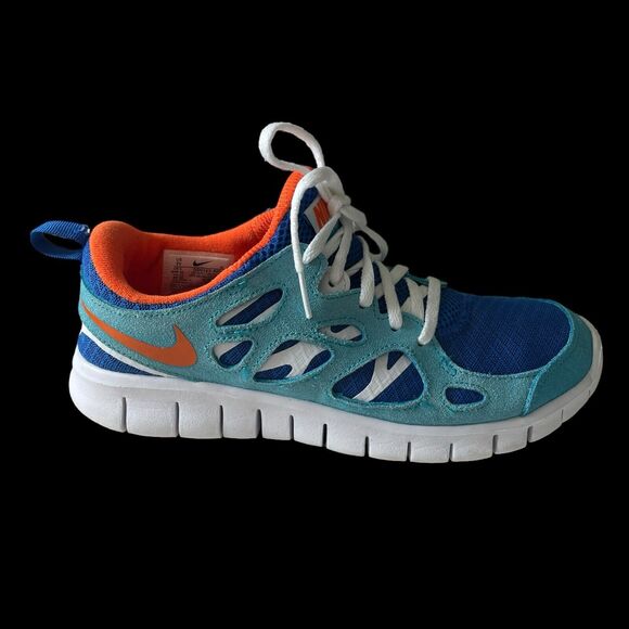 Nike Women's Free Run 2 Light Photo Blue Orange Midnight SZ/7 - Picture 8 of 14